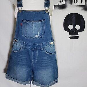 Levi's Shortall Bib Shorts Denim Overalls - Size 10
